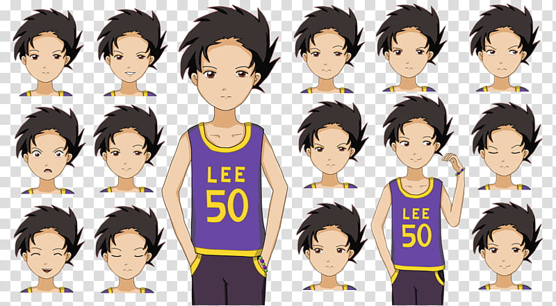 [Groups of Two VN] Michael Lee expression chart transparent background PNG clipart
