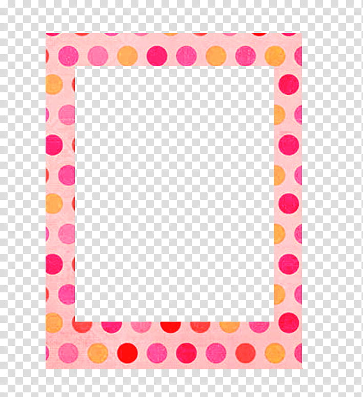 multicolored polka-dot frame transparent background PNG clipart