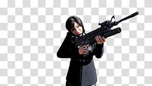 WWE Divas open fire at Fort Bennings weapons range, woman holding rifle transparent background PNG clipart thumbnail