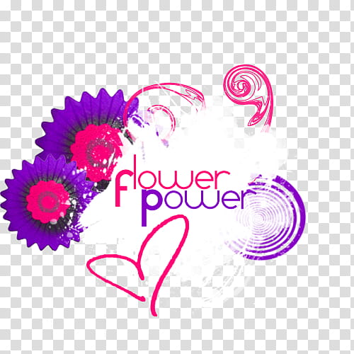 .FlowerPower., flower text illustration transparent background PNG clipart