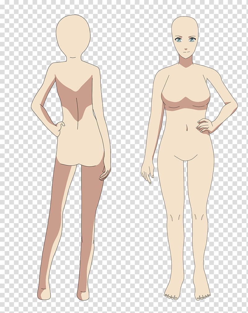 fullbody girl base, two naked woman cartoon character illustration transparent background PNG clipart