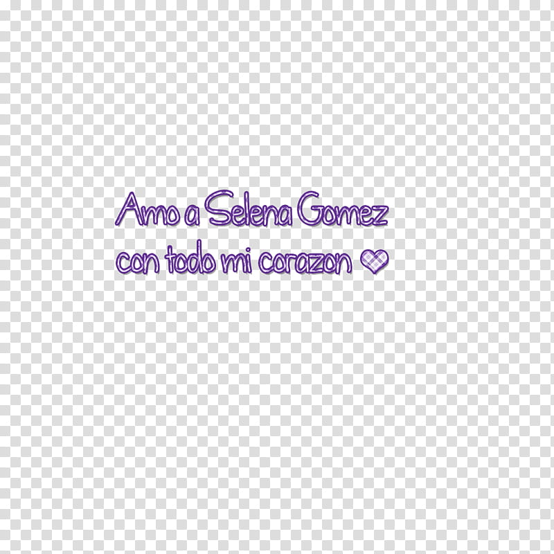 Amo a Selena Gomez Con Todo Mi Corazon Texto transparent background PNG clipart