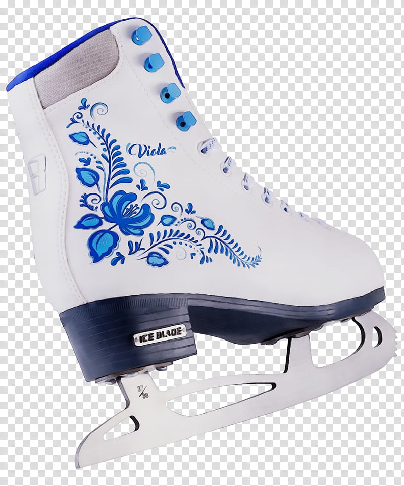 figure skate ice hockey equipment footwear ice skating ice skate, Watercolor, Paint, Wet Ink, Figure Skating, Shoe, Roller Skates, Athletic Shoe transparent background PNG clipart