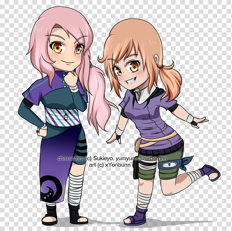 Pcomm: Michi and Nene transparent background PNG clipart