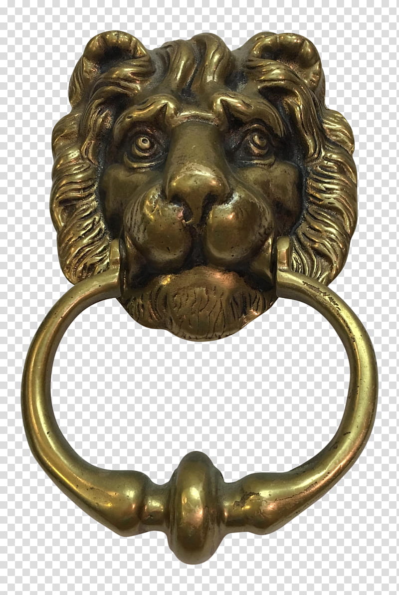 Lion, Door Knockers, Brass, Bronze, Size, Head, Metal, Door Handle transparent background PNG clipart