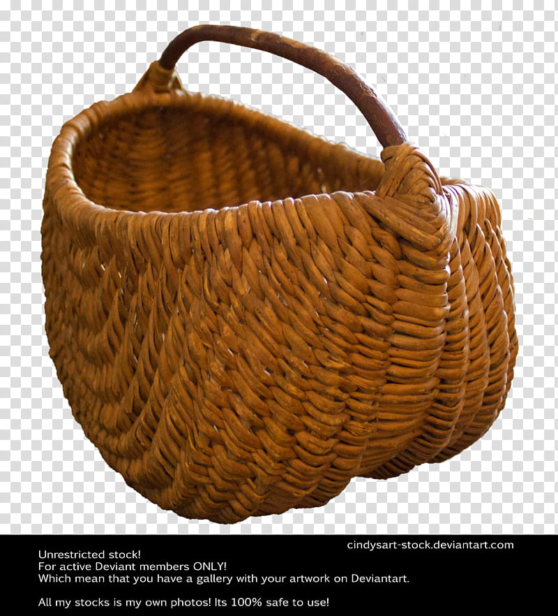 Basket, empty brown wicker basket transparent background PNG clipart