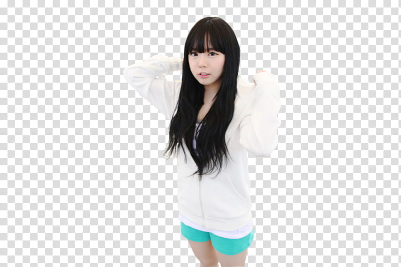RENDER Hong Young Gi, woman wearing white jacket while standing transparent background PNG clipart