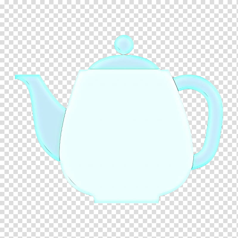 kettle teapot lid white blue, Cartoon, Turquoise, Aqua, Tableware, Serveware transparent background PNG clipart