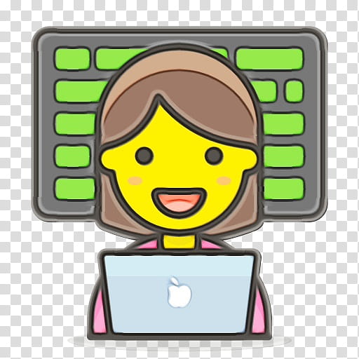 Emoji, Bandar Bushehr, Lawyer, Woman, Cartoon, Yellow transparent background PNG clipart
