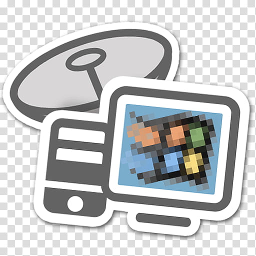 Handbrake i Logic Chrome More Sticker Icons, RemoteDesktop(Windows), black computer monitor illustration transparent background PNG clipart
