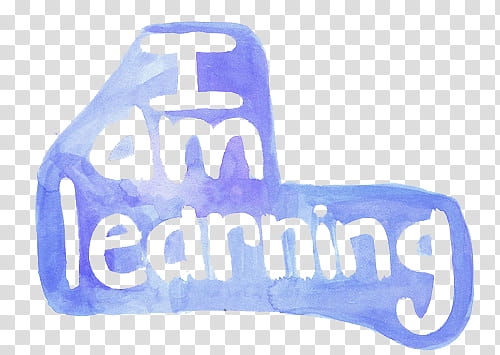 s, purple i am learning text graphic transparent background PNG clipart