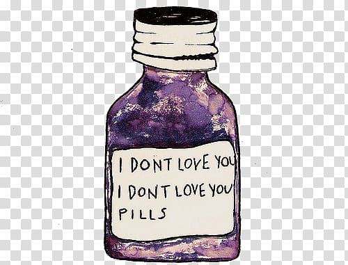 Super  , purple bottle with i dont love you i dont text illustration transparent background PNG clipart