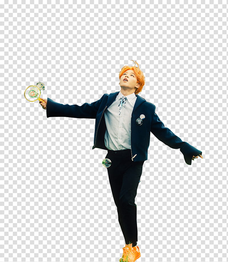 BTS PAPILLON, orange haired BTS member transparent background PNG clipart