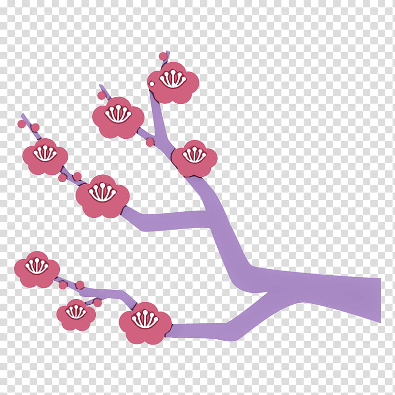 plum branch plum winter flower, Pink, Magenta, Plant, Sticker, Blossom transparent background PNG clipart