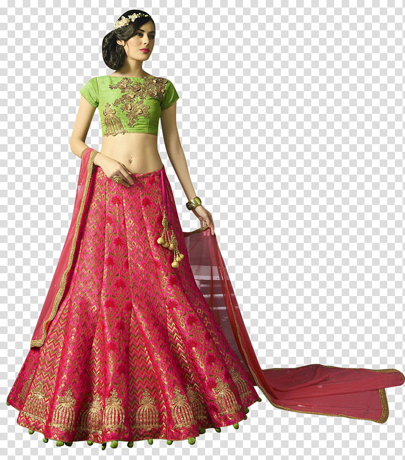 Pink, Silk, Choli, Lehenga, Gagra Choli, Lehengastyle Saree, Clothing, Georgette transparent background PNG clipart