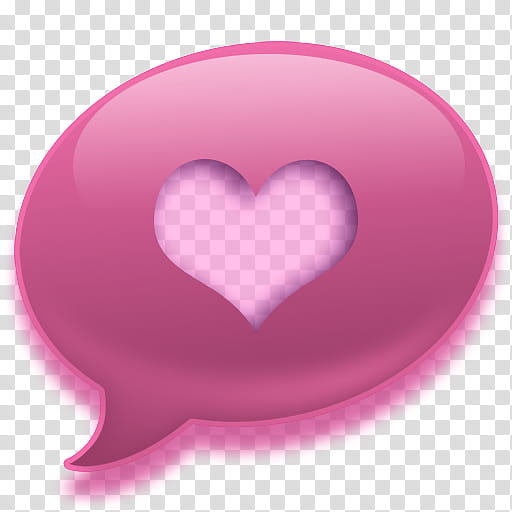 iChat Pink, ichat_heart transparent background PNG clipart