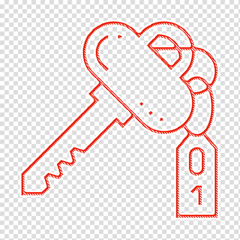 Hotel key icon Hotel Services icon Key icon, Text, Line Art transparent background PNG clipart