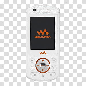 white Sony Ericson Walkman MP player transparent background PNG clipart