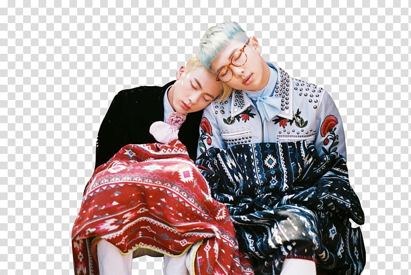 BTS FOREVER YOUNG CONCEPT S DAY VER, two sleeping men covered with blanket transparent background PNG clipart