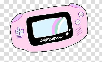 , pink handheld game console transparent background PNG clipart