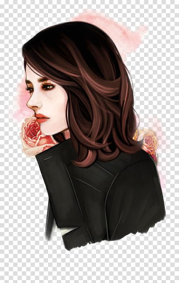 hair lip chin beauty nose, Neck, Mouth, Black Hair, Costume, Brown Hair transparent background PNG clipart