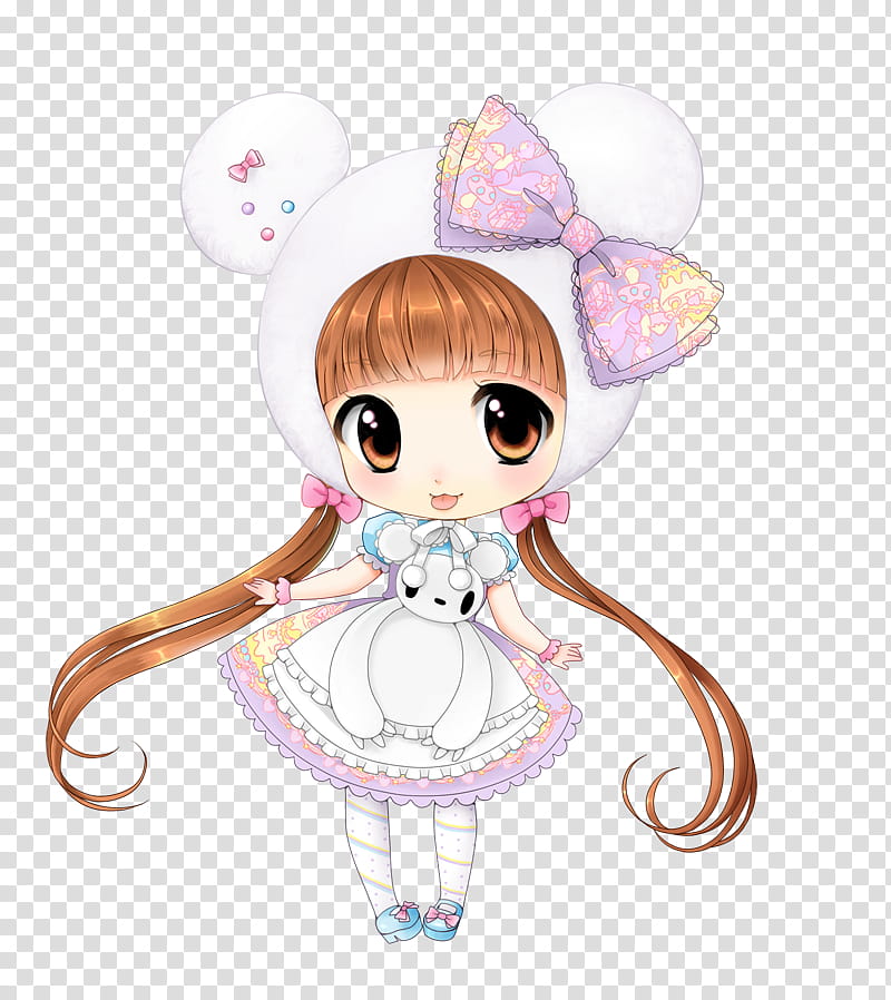 gloomy bear, girl chibi fan art transparent background PNG clipart