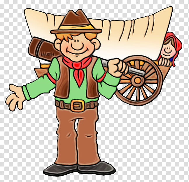 cartoon pioneer wagons