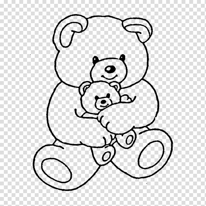 Teddy bear, White, Line Art, Head, Cartoon, Coloring Book, Blackandwhite transparent background PNG clipart