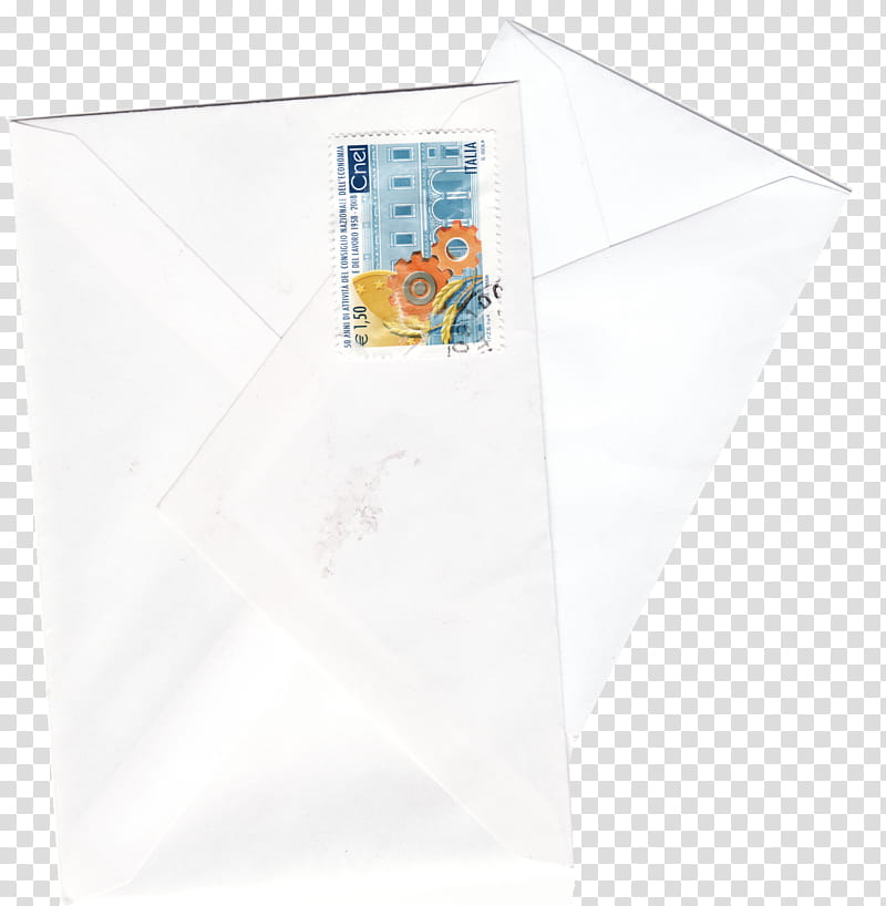 two white envelopes transparent background PNG clipart