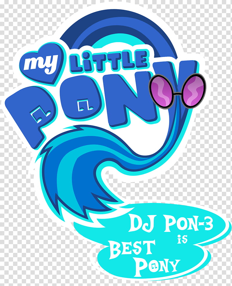 Fanart MLP My Little Pony Logo DJ PON , My Little Pony transparent background PNG clipart