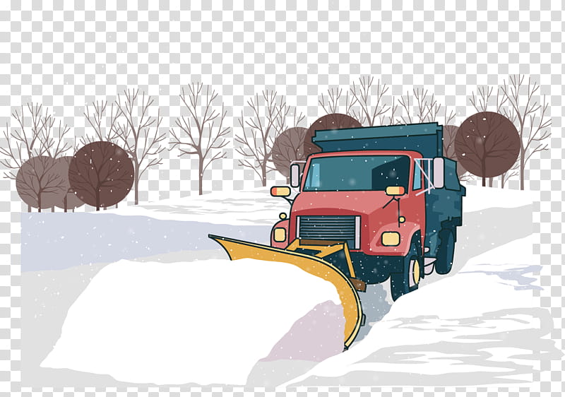 Winter Snow, Snowplow, Winter Service Vehicle, Truck, Snow Removal, Snow Blowers, Cartoon, Transport transparent background PNG clipart