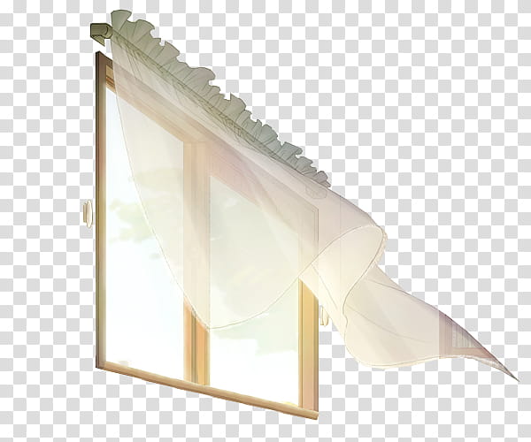 Little, white window curtain waving on window transparent background PNG clipart