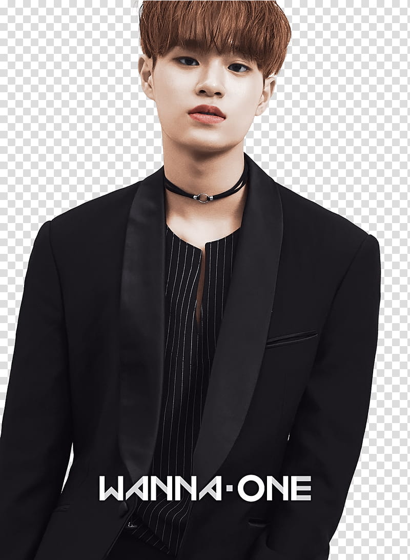 WANNA ONE P, man wearing shawl lapel suit jacket transparent background PNG clipart
