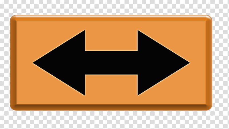 Sign s, orange and black arrow sign transparent background PNG clipart