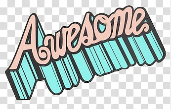 s, Awesome illustration text transparent background PNG clipart