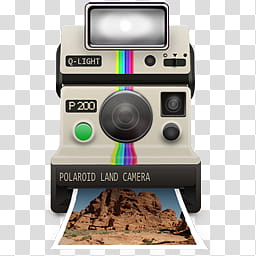 Vintage Polaroid Camera, Vintage Polaroid Camera x icon transparent background PNG clipart