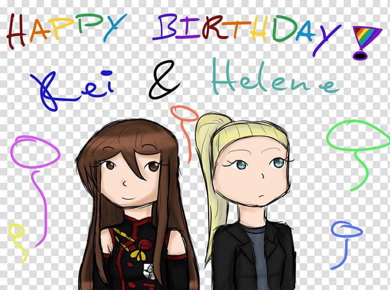 Happy brithday Rei and Helene! transparent background PNG clipart