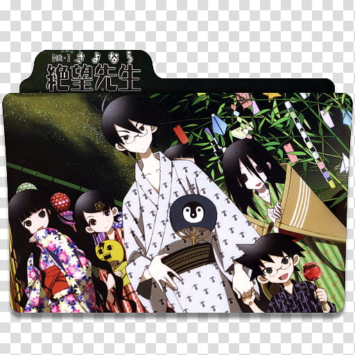Anime Icon Pack , Zan Sayonara Zetsubou Sensei v transparent background PNG clipart