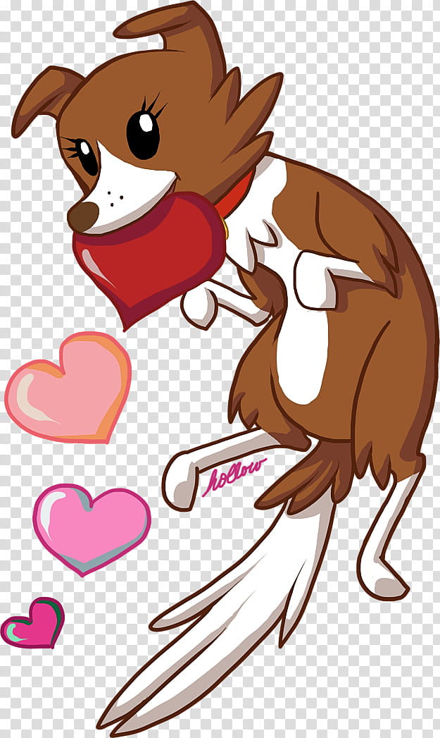 Valentine : Winona, brown dog biting heart art transparent background PNG clipart