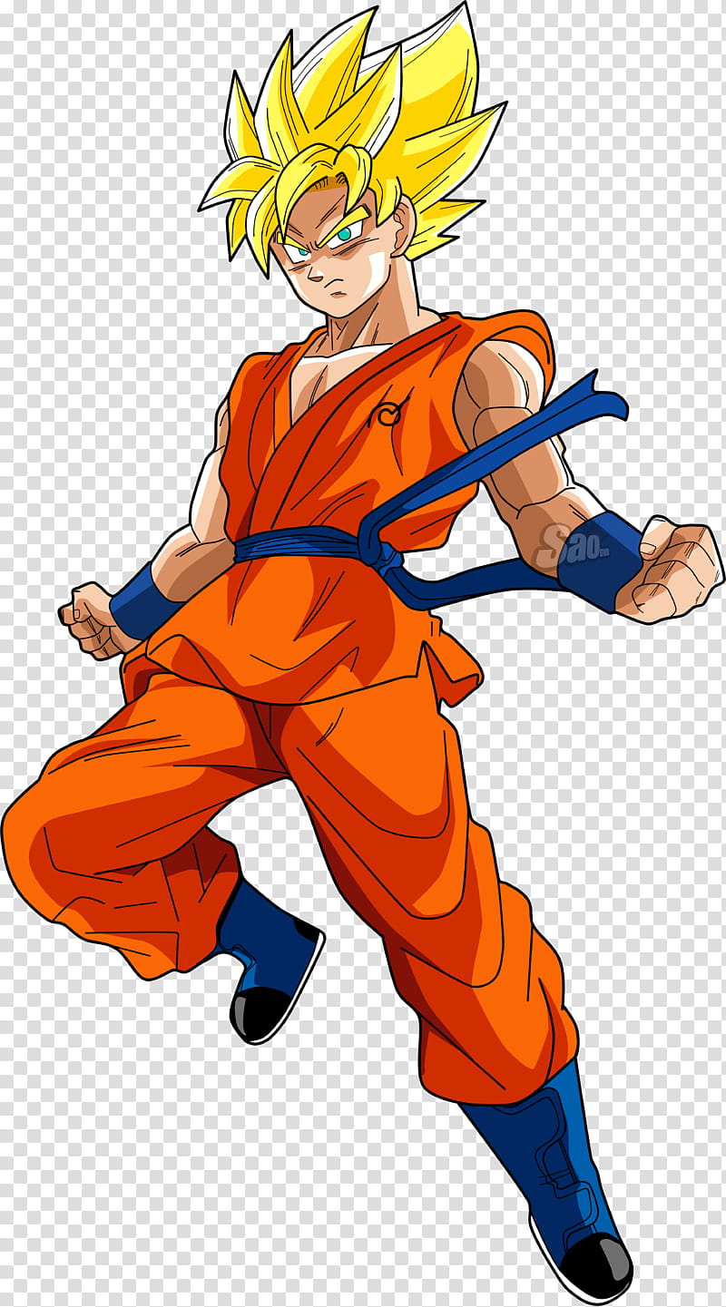 Goku SSJ DBS, Son Goku SSJ illustration transparent background PNG