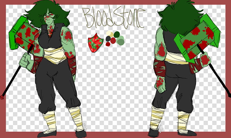 Bloodstone Reference Sheet transparent background PNG clipart