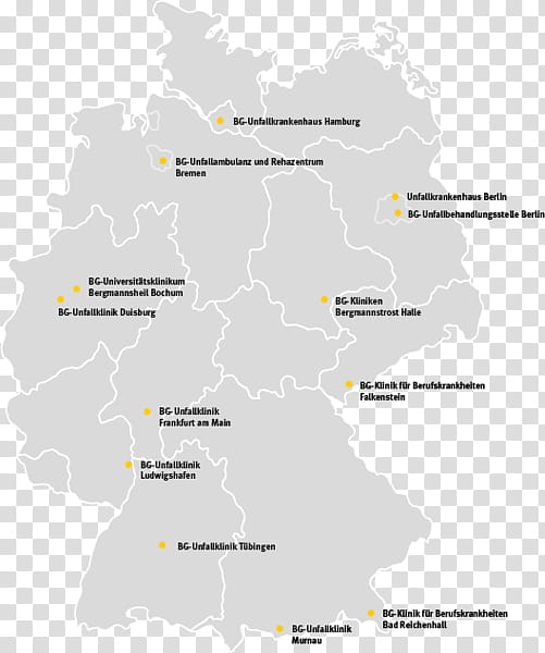 Map, Bg Kliniken, Hospital, German Social Accident Insurance, Halle, Duisburg, Falkenstein, Location transparent background PNG clipart