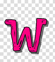 pink letter W illustration transparent background PNG clipart