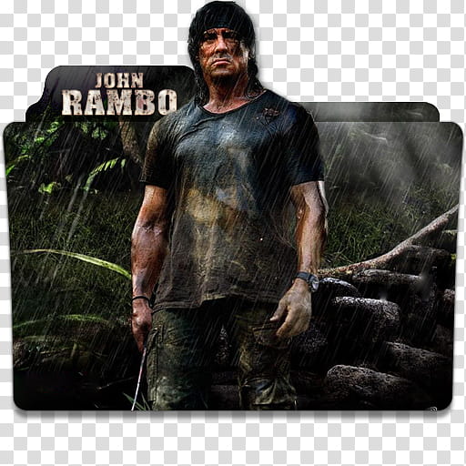 Rambo Collection Part  Folder Icon , John Rambo v transparent background PNG clipart