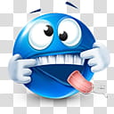 Very emotional emoticons , , blue Emoji transparent background PNG clipart