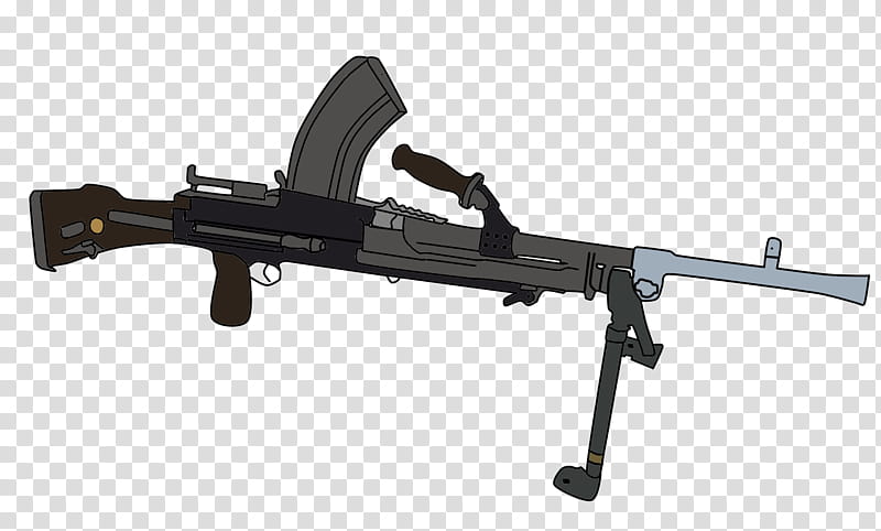 Bren Light Machine Gun, black assault rifle transparent background PNG clipart