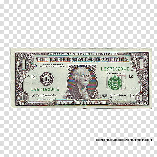 MONEY,  US dollar L E banknote transparent background PNG clipart