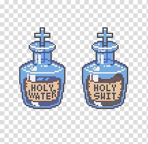 , blue holy water bottles transparent background PNG clipart