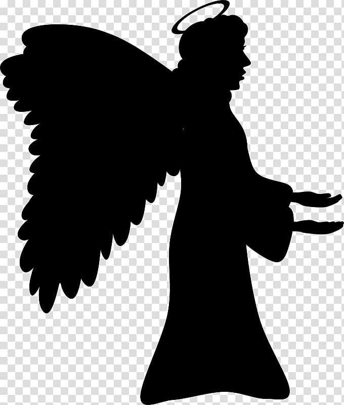 Angel, Istx Euesg Clase50 Eo, Silhouette, Wing, Blackandwhite transparent background PNG clipart