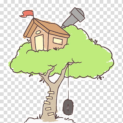 tree cartoon tree house house plant, Home transparent background PNG clipart